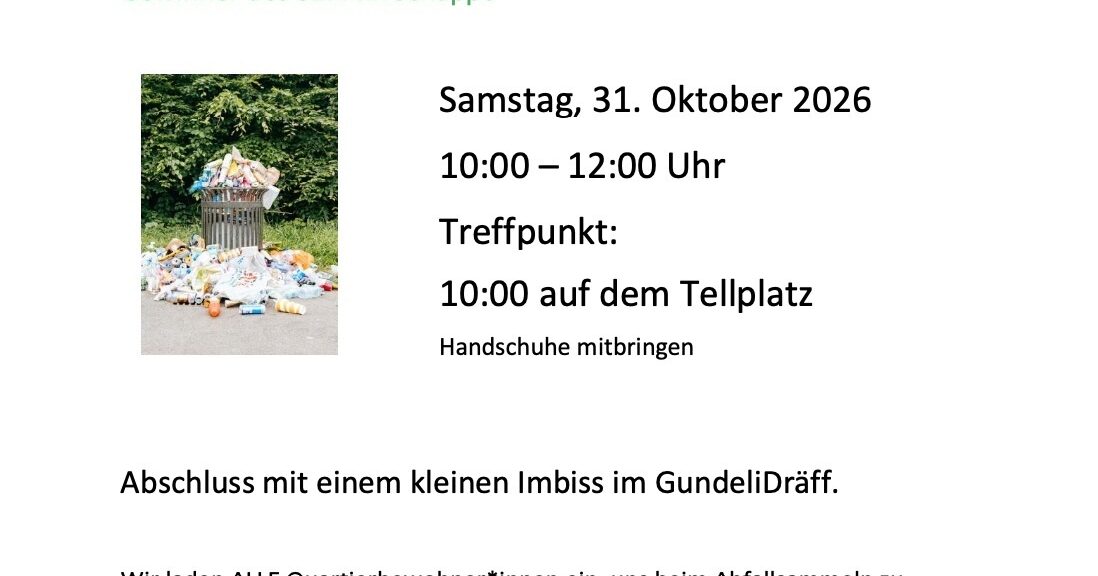 Anti-Littering Aktion im Gundeli